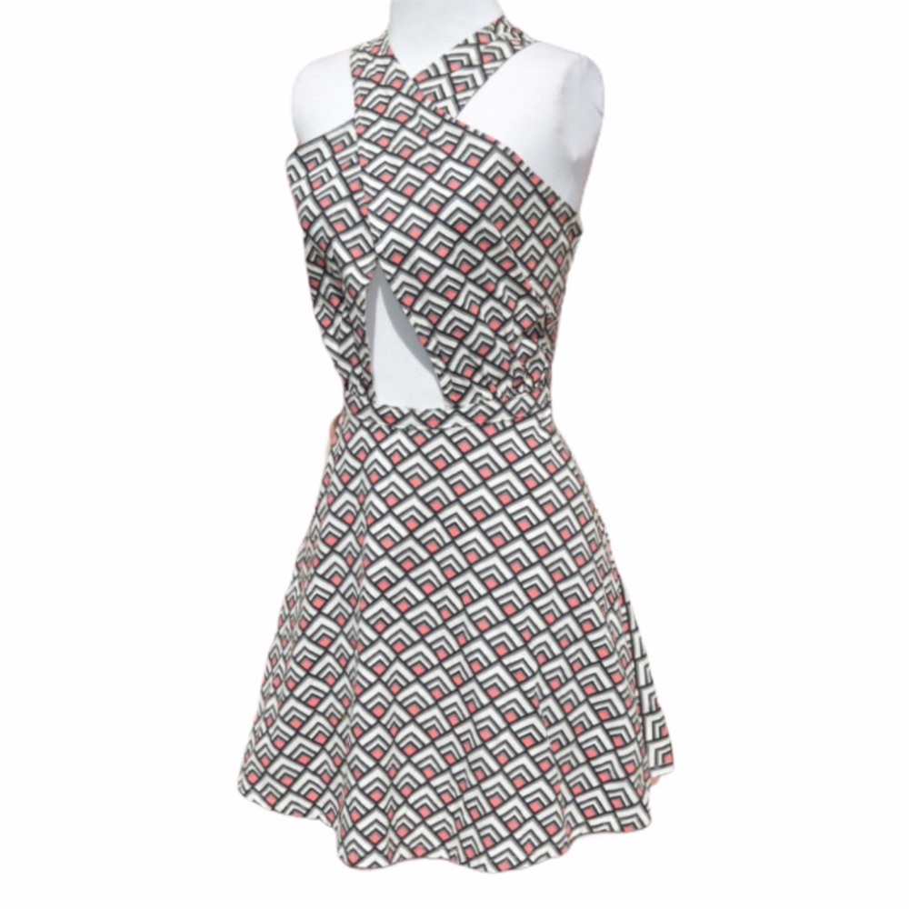 Hollister Criss Cross Skater Dress Large EUC